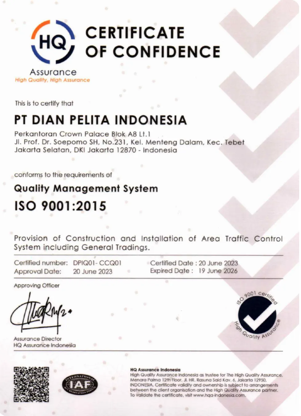 Certificate 1
